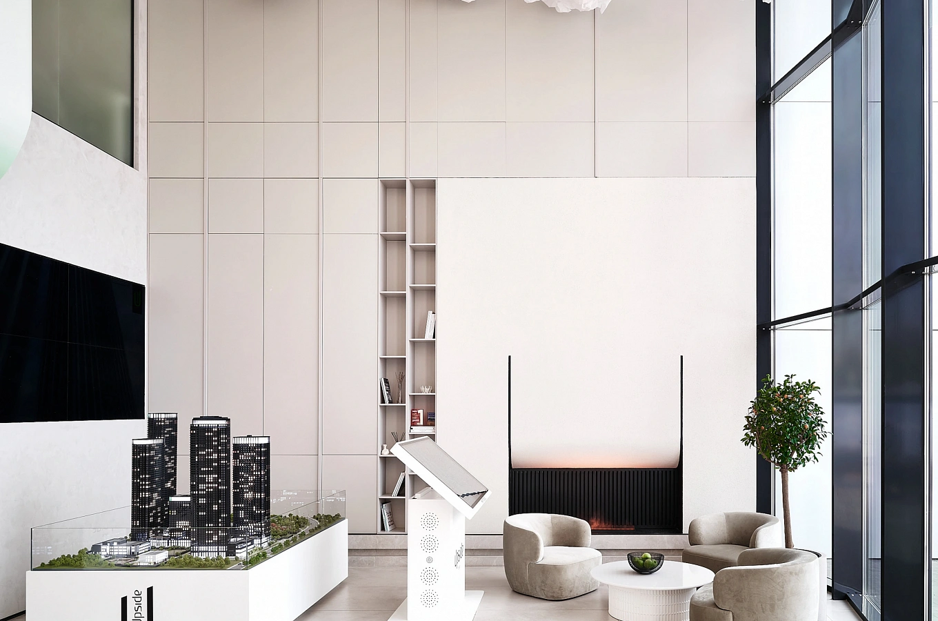 Дизайн офиса продаж ЖК UPSIDE TOWERS