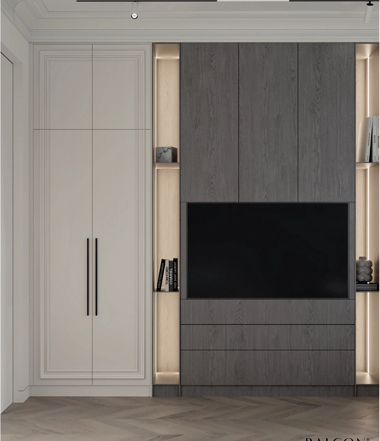 Дизайн-проект интерьера квартиры в ЖК Рирер Скай в Москве 123 кв.м